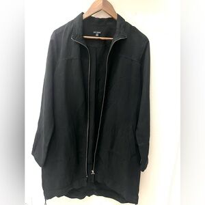 Stella Carakasi Black Zip-Up Trench Coat